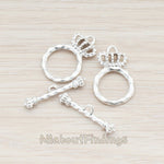 BA.156 // Crown Toggle and Bar Clasp, 2 Sets