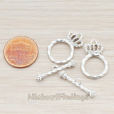 BA.156 // Crown Toggle and Bar Clasp, 2 Sets