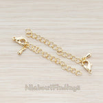 BA.168 // Lobster Clasp with Extension Chain, 8 sets