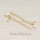 BA.168 // Lobster Clasp with Extension Chain, 8 sets