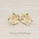 BA.174 // Bell Flower Bead Cap for Half Drilled Bead, 2 Pc