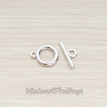 BA.211 // Simple Round Smooth Toggle and Bar Clasp, 1 Sets