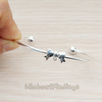 BA.214-02 // Mini Bow Bangle Bracelet Findings, 1 Pc