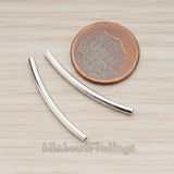 BSC.227 // Simple Curved Tube Metal Bead, 4 Pc