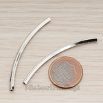 BSC.228 // Simple Curved Square Tube Metal Bead, 4 Pc