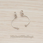 BSC.240 // Simple Half Round Wire Earnut Findings, 2 Pc