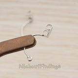 BSC.240 // Simple Half Round Wire Earnut Findings, 2 Pc