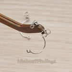 BSC.240 // Simple Half Round Wire Earnut Findings, 2 Pc