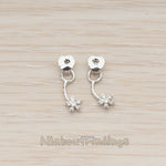 BSC.242 // Cubic Setting Mini Daisy Flower Earnut Findings, 2 Pc