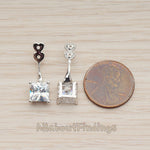 BSC.244 // Square Cubic Setting Earnut Findings, 2 Pc