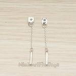 BA.274 // Butterfly Earnuts with Chained Mini Bar Earring Components Findings , 2 Pc