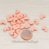 CB.0015 // Tiny Heart Flat Back Cabochon, 10 Pc