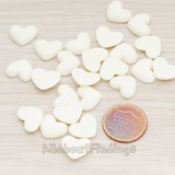 CB.0020- // Skinny Heart Flat Back Cabochon, 10 Pc