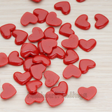 CB.0020- // Skinny Heart Flat Back Cabochon, 10 Pc