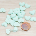 CB.0020- // Skinny Heart Flat Back Cabochon, 10 Pc