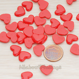 CB.0020- // Skinny Heart Flat Back Cabochon, 10 Pc