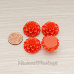 CB.003 // Big Mum Flower Flat Back Cabochon, 4 Pc