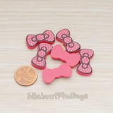 CB.008 // Lined Ribbon Flat Back Cabochon, 10 Pc