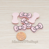 CB.008 // Lined Ribbon Flat Back Cabochon, 10 Pc