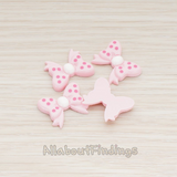 CB.012 // Polka Ribbon Flat Back Cabochon, 10 Pc