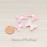 CB.012 // Polka Ribbon Flat Back Cabochon, 10 Pc