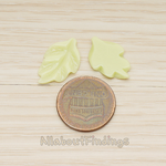 CB.05 // Simple Pressed Texture Leaf Flat Back Cabochon, 6 Pc