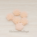 CB.157-01 // Medium Angelique Rose Flower Flat Back Cabochon, 4 Pc