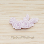 CB.187 // Triple Rose Flat Back Cabochon, 2 Pc