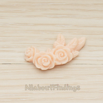 CB.187 // Triple Rose Flat Back Cabochon, 2 Pc