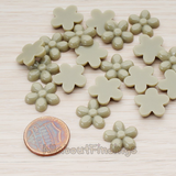 CB.206 // Bubble Flower Flat Back Cabochon, 4 Pc