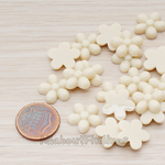 CB.206 // Bubble Flower Flat Back Cabochon, 4 Pc