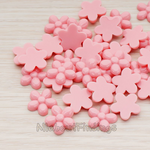 CB.206 // Bubble Flower Flat Back Cabochon, 4 Pc