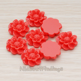 CB.213 // Dandelion Flower Flat Back Cabochon, 4 Pc