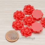 CB.213 // Dandelion Flower Flat Back Cabochon, 4 Pc