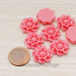 CB.213 // Dandelion Flower Flat Back Cabochon, 4 Pc