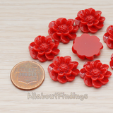 CB.213 // Dandelion Flower Flat Back Cabochon, 4 Pc