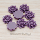 CB.213 // Dandelion Flower Flat Back Cabochon, 4 Pc