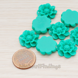 CB.213 // Dandelion Flower Flat Back Cabochon, 4 Pc