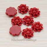 CB.213 // Dandelion Flower Flat Back Cabochon, 4 Pc