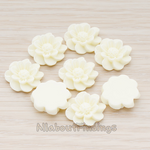 CB.213 // Dandelion Flower Flat Back Cabochon, 4 Pc