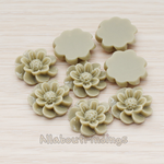 CB.213 // Dandelion Flower Flat Back Cabochon, 4 Pc