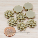 CB.213 // Dandelion Flower Flat Back Cabochon, 4 Pc