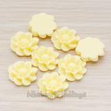 CB.213 // Dandelion Flower Flat Back Cabochon, 4 Pc