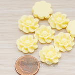 CB.213 // Dandelion Flower Flat Back Cabochon, 4 Pc