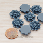 CB.213 // Dandelion Flower Flat Back Cabochon, 4 Pc