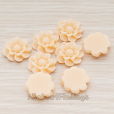 CB.213 // Dandelion Flower Flat Back Cabochon, 4 Pc