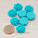 CB.213 // Dandelion Flower Flat Back Cabochon, 4 Pc