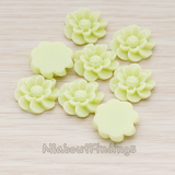 CB.213 // Dandelion Flower Flat Back Cabochon, 4 Pc