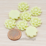 CB.213 // Dandelion Flower Flat Back Cabochon, 4 Pc