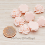 CB.214-01 // Full Bloom Rose Flower Flat Back Cabochon, 4 Pc